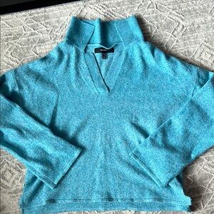 Vero Moda Blue V-Neck Sweater with Textured Finish